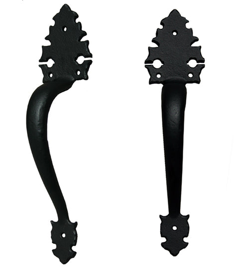 13-1/2 Inch Warwick Rough Iron Door Pull, Acorn WP8BP