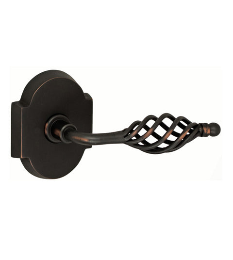 Doorware.com Basket Lever With Beveled Scalloped Rose, Fusion AB-E3