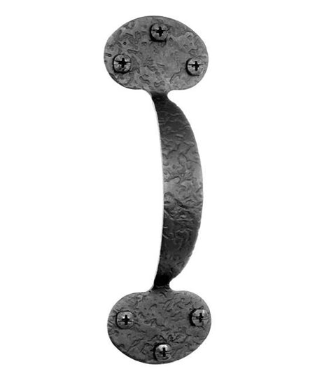 Bean Tip Rough Iron Garden Gate Door Pull, Acorn RPJBP