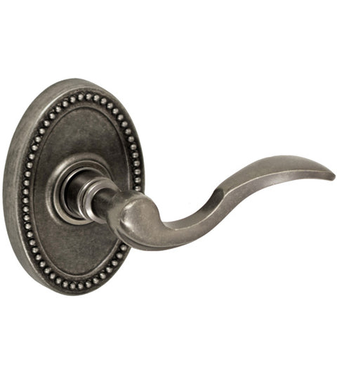 Doorware.com Paddle Lever With Oval Beaded Rose, Fusion AF-B7