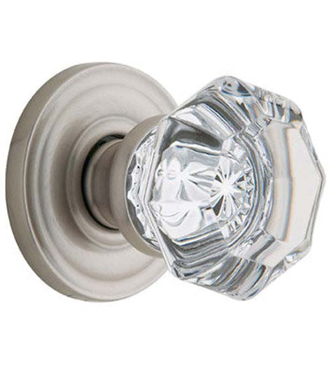 Doorware.com Glass Filmore Knob With Traditional Rose, Baldwin 5080