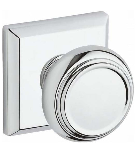 Traditional Half-Round Knob with Square Rose, Baldwin TRA-TSR