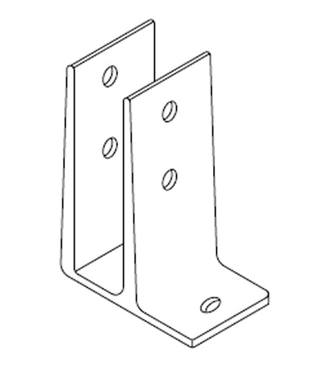 Doorware.com Lavatory Panel and Pilaster Single Flange Bracket, Bommer 1141-2
