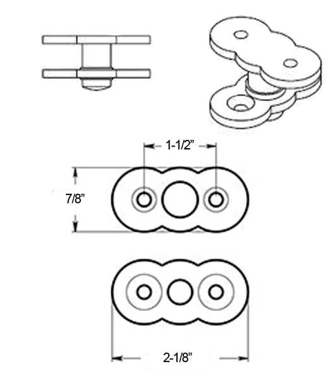Doorware.com Top Pivot for Bommer Horizontal Spring Hinges