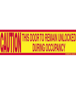 Doorware.com Door Caution Sticker, SB-P1-CD02