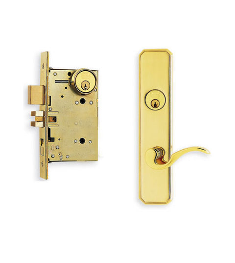 Doorware.com Classic Drop Tail Lever Mortise Lockset, Omnia 11568