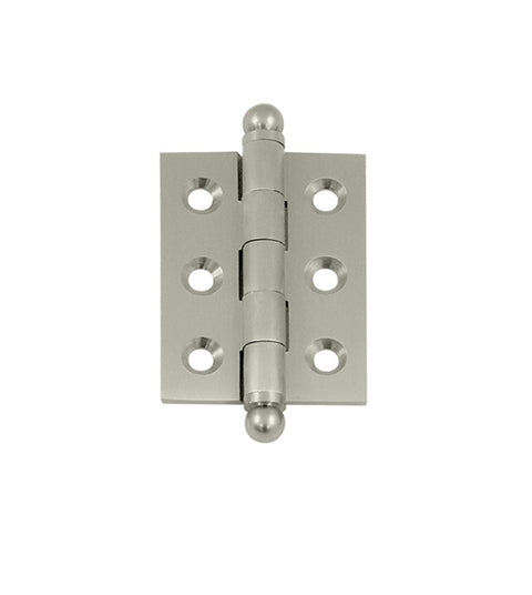 2 Inch x 1-1/2 Inch Solid Brass Cabinet Hinge, Pair, Deltana CH2015