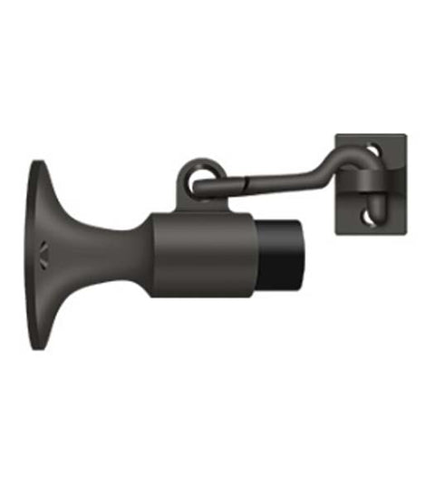 Solid Brass Wall Mount Bumper with Hook, Deltana SAHW325