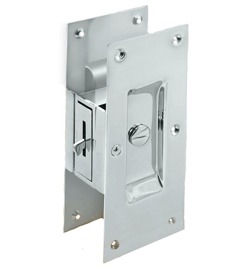 Large Contemporary Pocket Door Privacy Lock, Deltana SDL60