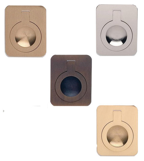 2 Inch Contemporary Rectangular Ring Pull, Omnia 9588/50