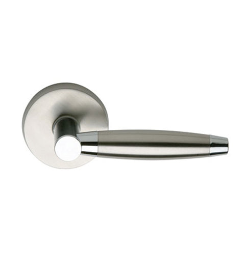 Two-Tone Stainless Steel Door Lever Set in Retro, Omnia #15