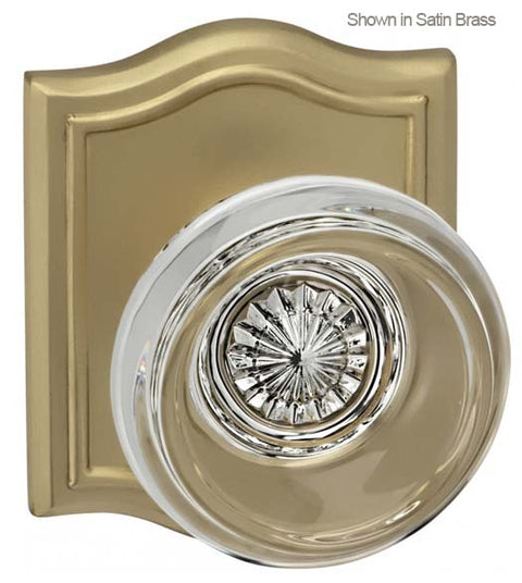 Contemporary Glass Knob With Arched Rose, Omnia 566AR