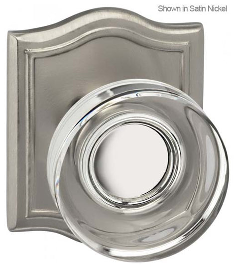 Contemporary Clear Knob with Arched Plate, Omnia 936AR