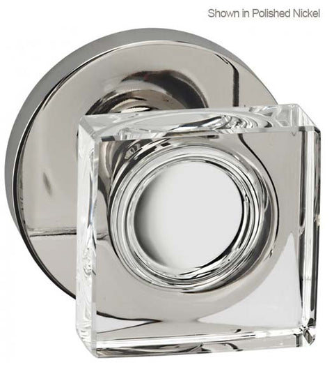 Modern Square Glass Door Knobset, Omnia 956MD