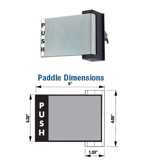 Storefront Door Deadlatch Push / Pull Handle, TH1100-PUSH