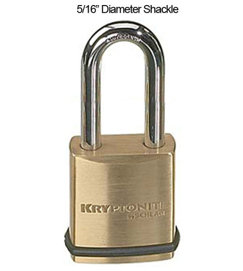 Schlage Kryptonite Padlock with 5/16 Diameter Shackle, 2 Inch Clearance