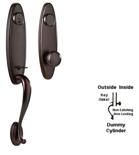 Doorware.com Traditional Oval Stanford Dummy Handleset, Weslock 6665/6405