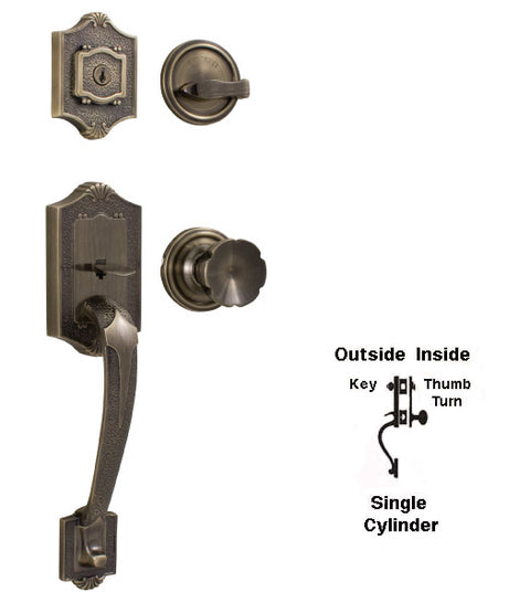 Doorware.com Single Cylinder Colonial Handleset, Weslock 2175-2100