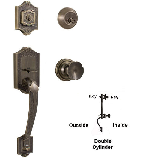 Doorware.com Double Cylinder Colonial Handleset, Weslock 2175-2109