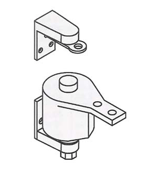 Surface Mount Spring Door Pivot Hinge with Adjustable Tension, Bommer
