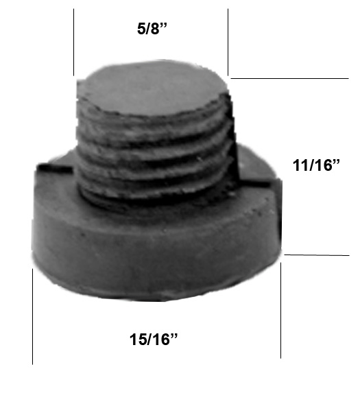 Replacement Rubber Tip For Kickdown Door Holder, DonJo 1468