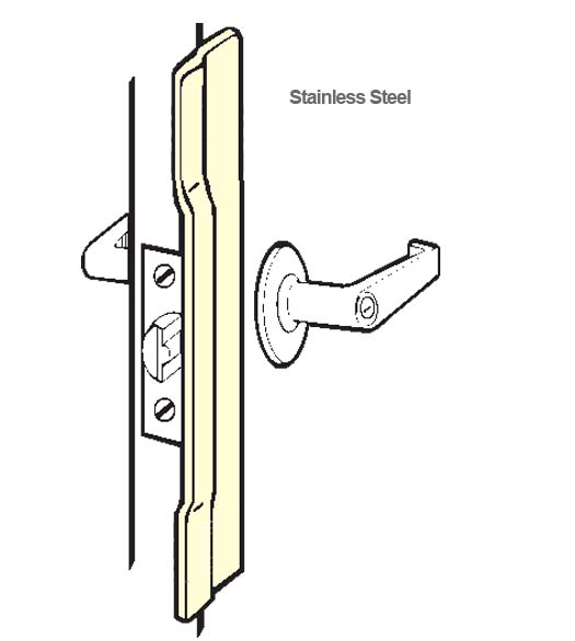 10 Inch Stainless Narrow Latch Guard Plate, DonJo NLP110630