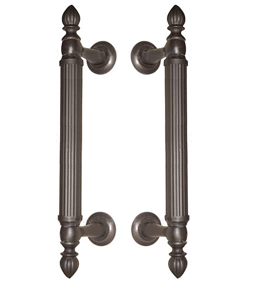 Elegant Reed Glass Shower Door Pulls 8 18 Inches, Pair, FIISD810R/8