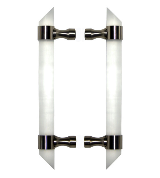 Frosted Acrylic Angled End Shower Door Pulls, Pair, First Impressions