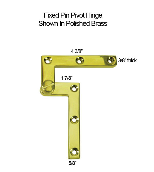Heavy Duty Fixed Pivot Hinge for Doors Up to 200 LBS