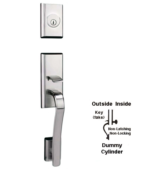 Dummy Cylinder Modern Handleset, Weslock 2065/2112