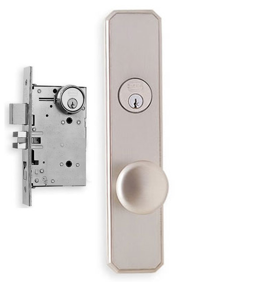 Contemporary Door Knob Mortise Lockset, Omnia 11442