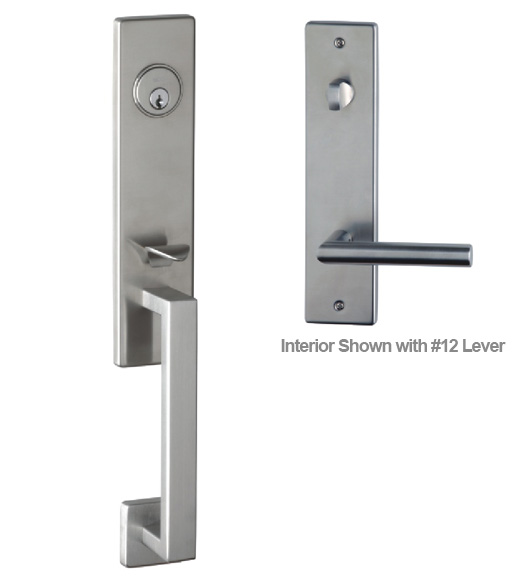 Modern Entry Door Hardware omnia urban single cylinder stainless steel handleset - doorware Modern Entry Door Hardware omnia urban single cylinder stainless steel handleset - doorware