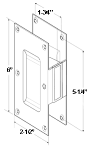 Deltana SDL60 Contemporary Pocket Door Privacy Lock Specifications