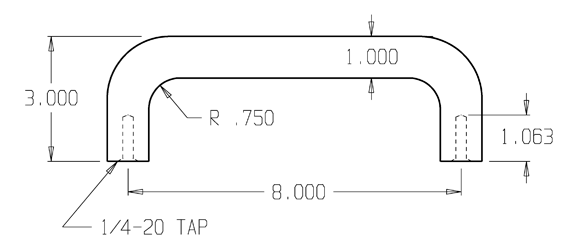 Don-Jo 19 Door Pull size