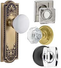 Pompones de cristal y porcelana para puertas