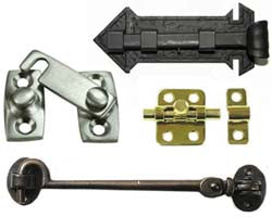 Door Hooks, Bolts, Latches, and Locks