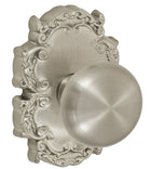 Doorware.com Half-Round Knob With Victorian Rose, Fusion 01-C8