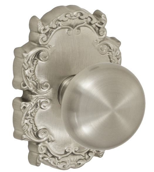 Doorware.com Half-Round Knob With Victorian Rose, Fusion 01-C8