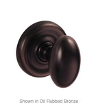 Brass Egg Knob With Contoured Radius Rose, Fusion 02-A7