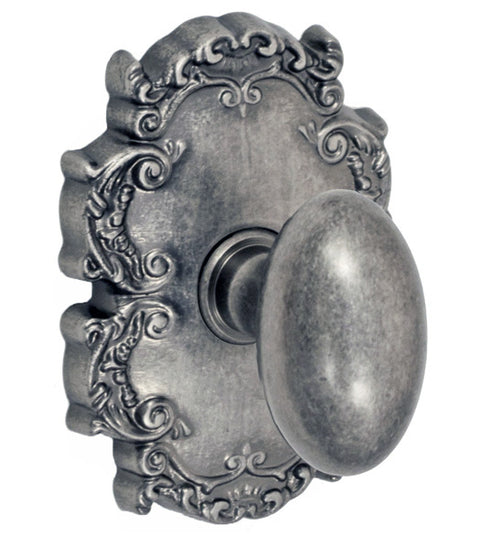 Doorware.com Victorian Brass Egg Knob with Rose, Fusion 02-C8