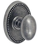 Doorware.com Egg Knob With Oval Beaded Rose, Fusion 02-B7