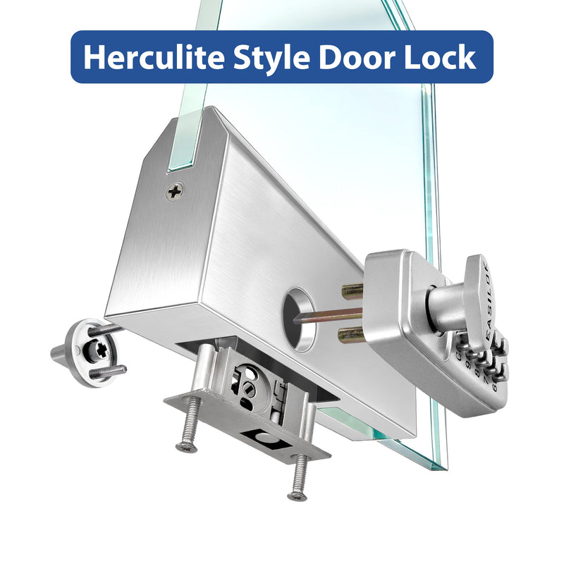 Keyless Herculite Glass Door Bottom Rail Lock, Easilok SK777