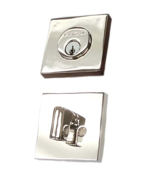 Doorware.com Polished Stainless Steel Square Deadbolt, Fusion S7-0