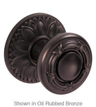 French Colonial Ribbon and Reed Knob with Floral Round Rose, Fusion 14-D8