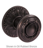 French Colonial Ribbon and Reed Knob with Floral Round Rose, Fusion 14-D8
