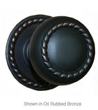 Rope Half-Round Knob with Rope Rose, Fusion 15-B8