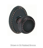 Rope Half-Round Knob with Oval Rope Rose, Fusion 15-B9