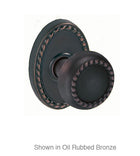 Rope Half-Round Knob with Oval Rope Rose, Fusion 15-B9