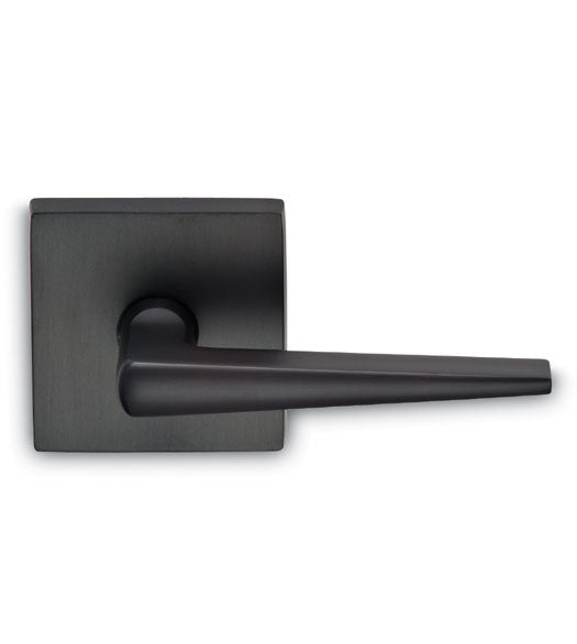 Sleek Brass Leverset with Square Rose, Omnia 171S/00