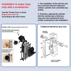 Keyless Keypad Storefront Door Lock, Replacement for Adams Rite with Drilling Free by DIY installation, Easilok SK1850